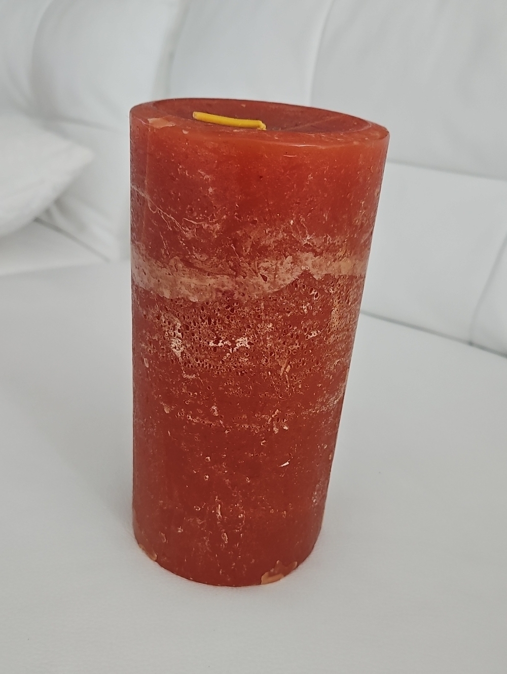 Rustic Rust Pillar Candle